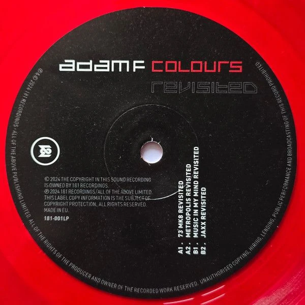 Виниловая пластинка ADAM F COLOURS REVISITED