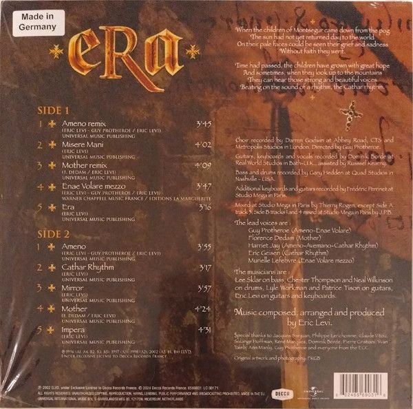 Виниловая пластинка ERA ERA LIMITED GOLD