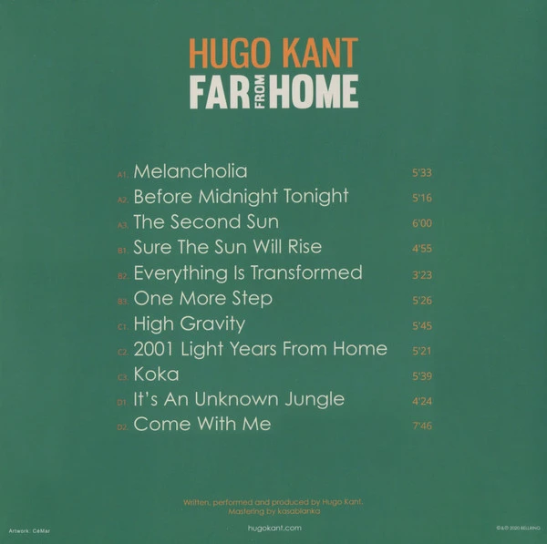 Виниловая пластинка HUGO KANT FAR FROM HOME