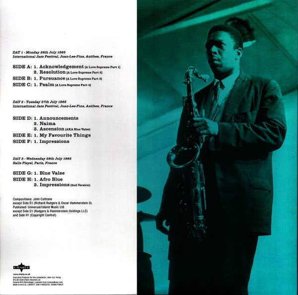 Виниловая пластинка JOHN COLTRANE QUARTET FRANCE 1965: THE COMPLETE CONCERTS RECORD