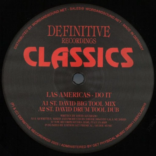 Виниловая пластинка LAS AMERICAS Do It (St. David Remixes)