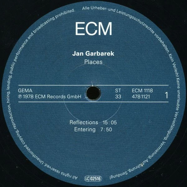 Виниловая пластинка JAN GARBAREK PLACES