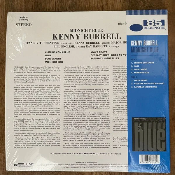 Виниловая пластинка KENNY BURRELL MIDNIGHT BLUE