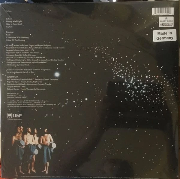 Виниловая пластинка SUPERTRAMP CRIME OF THE CENTURY