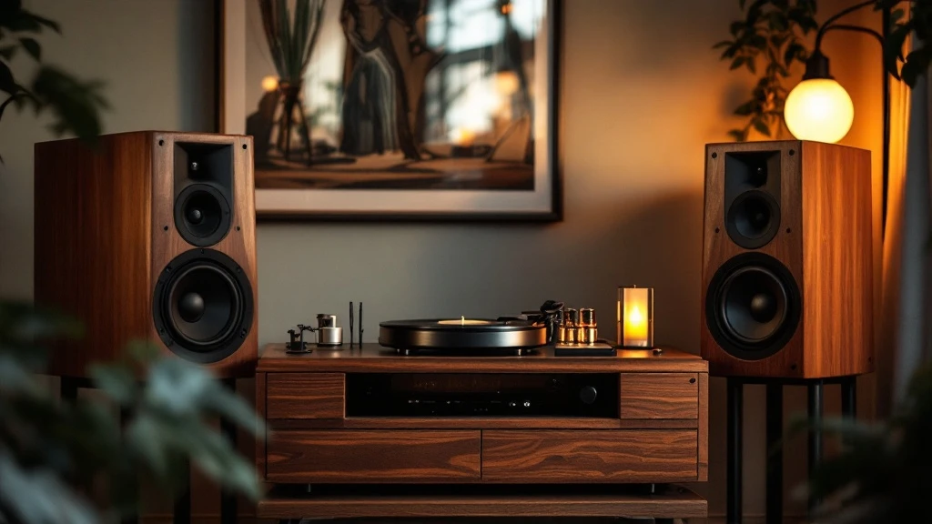 Denon DP-300F на деревянном столе с пластинкой Pink Floyd «The Dark Side of the Moon», тёплый свет, фон размытый. Alt: Denon DP-300F — виниловый проигрыватель с автоматическим тонармом
