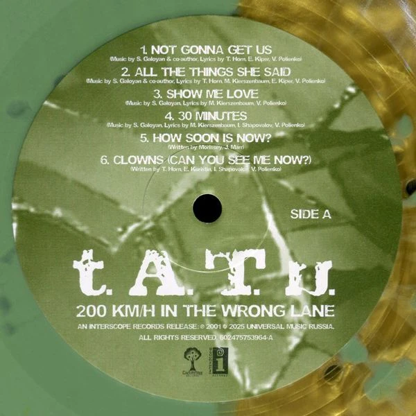 Виниловая пластинка T.A.T.U. 200 KMH IN THE WRONG LANE 