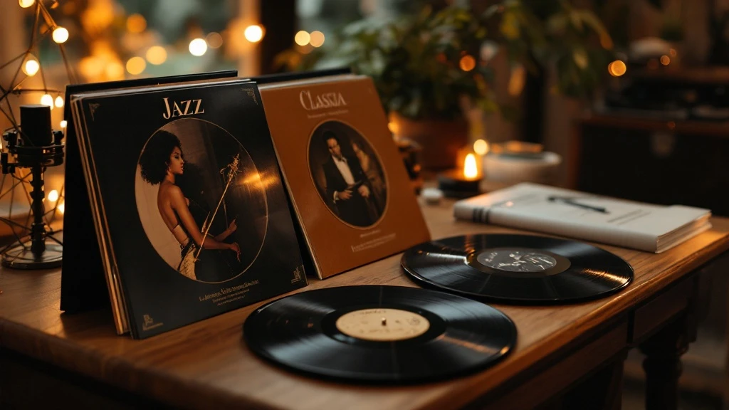 Раскрытый гейтфолд джазовой пластинки Blue Note на проигрывателе в тёплом освещении комнаты прослушивания | alt: Джазовая виниловая пластинка на проигрывателе в комнате прослушивания «Пространство в т