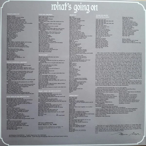 Виниловая пластинка MARVIN GAYE WHAT'S GOING ON