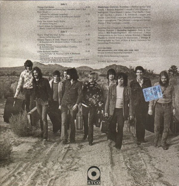 Виниловая пластинка DELANEY & BONNIE & FRIENDS WITH ERIC CLAPTON ON TOUR