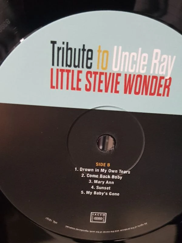 Виниловая пластинка STEVIE WONDER TRIBUTE TO UNCLE RAY