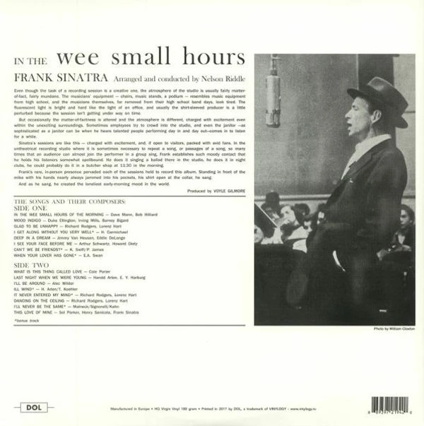 Виниловая пластинка FRANK SINATRA IN THE WEE SMALL HOURS