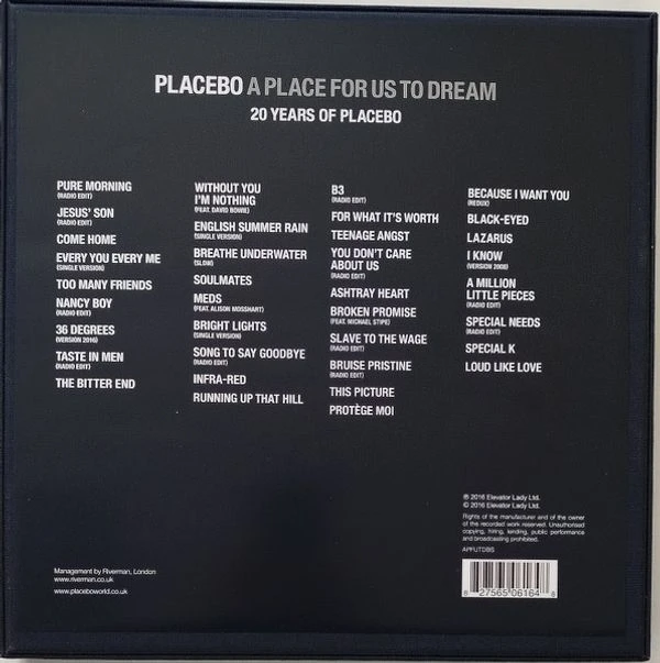 Виниловая пластинка PLACEBO A PLACE FOR US TO DREAM