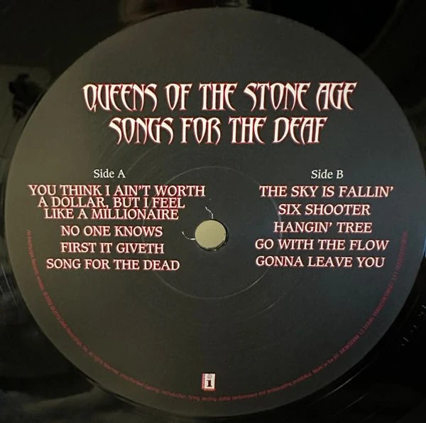 Виниловая пластинка QUEENS OF THE STONE AGE SONGS FOR THE DEAF