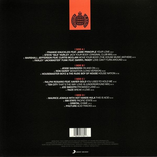 Виниловая пластинка V.A. ORIGINS OF HOUSE - MINISTRY OF SOUND