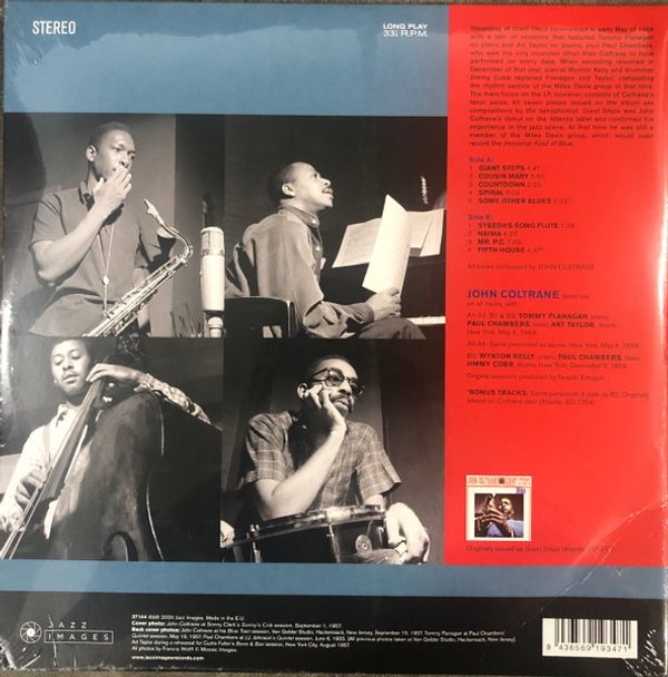 Виниловая пластинка JOHN COLTRANE GIANT STEPS 	FRANCIS WOLFF COLLECTION