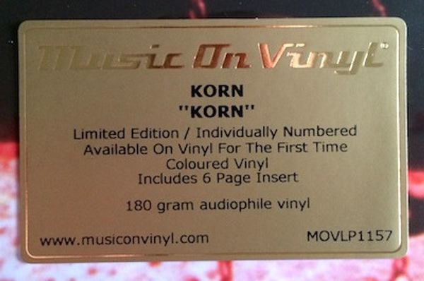 Виниловая пластинка KORN KORN