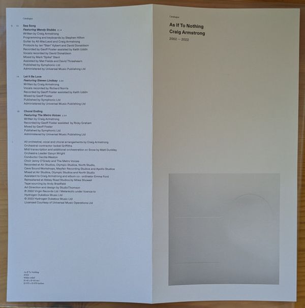 Виниловая пластинка CRAIG ARMSTRONG AS IF TO NOTHING REMASTERED VINYL EDITION