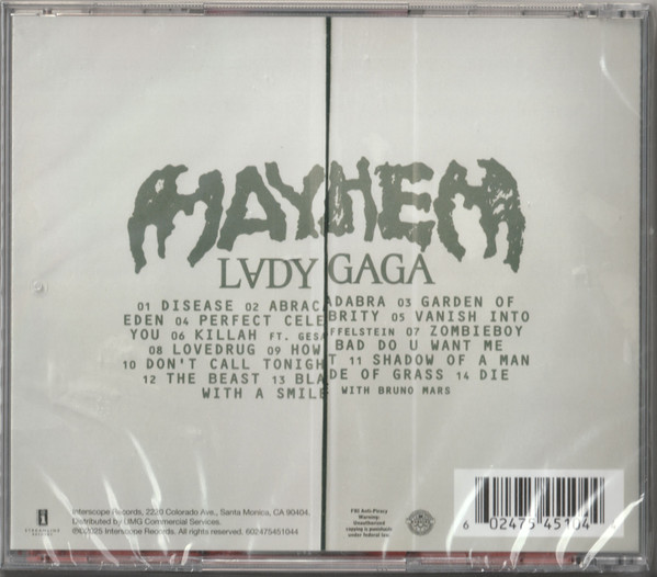 CD LADY GAGA — MAYHEM