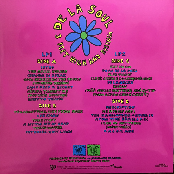 Виниловая пластинка DE LA SOUL 3 FEET HIGH AND RISING