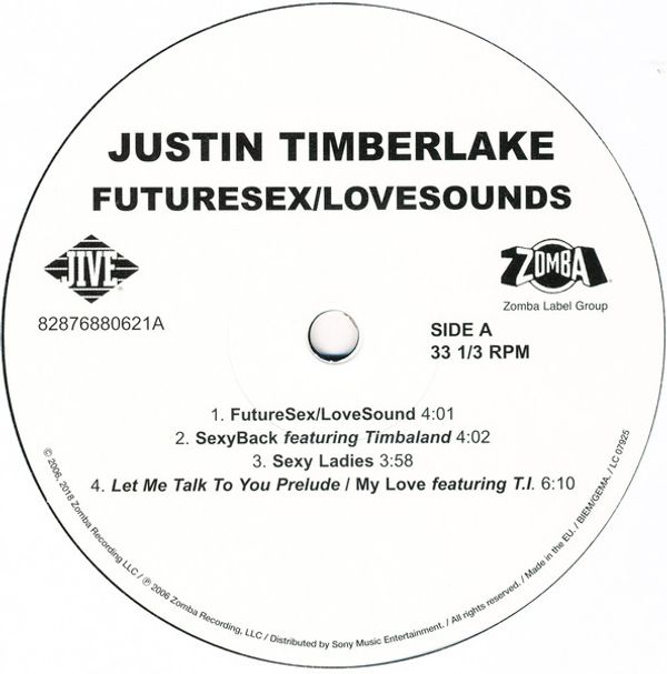 Виниловая пластинка JUSTIN TIMBERLAKE FUTURESEX/LOVESOUNDS