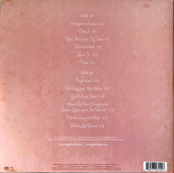 Виниловая пластинка ARIANA GRANDE YOURS TRULY