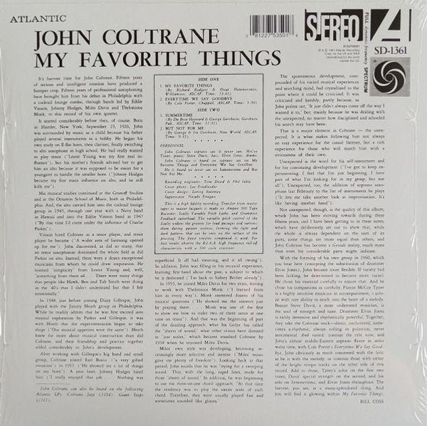 Виниловая пластинка JOHN COLTRANE MY FAVORITE THINGS