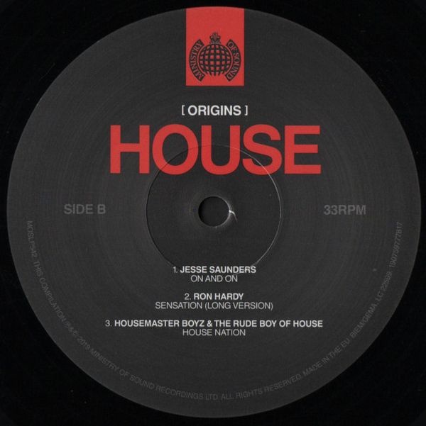 Виниловая пластинка V.A. ORIGINS OF HOUSE - MINISTRY OF SOUND