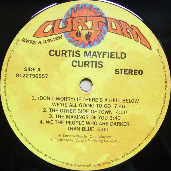 Виниловая пластинка CURTIS MAYFIELD CURTIS