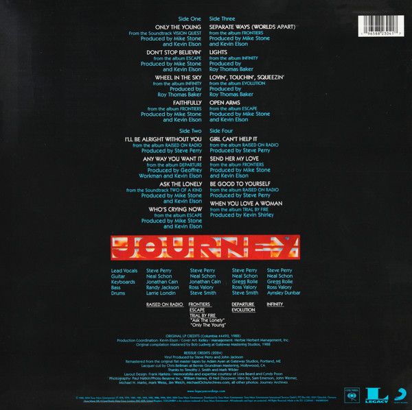 Виниловая пластинка JOURNEY GREATEST HITS REMASTERED