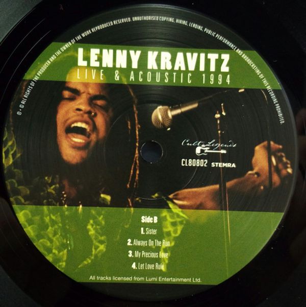 Виниловая пластинка LENNY KRAVITZ UNPLUGGED: NYC RADIO BROADCAST 1994