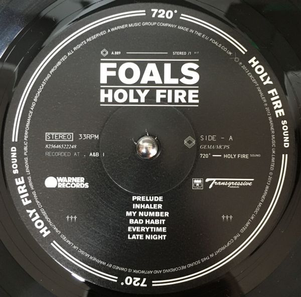 Виниловая пластинка FOALS HOLY FIRE
