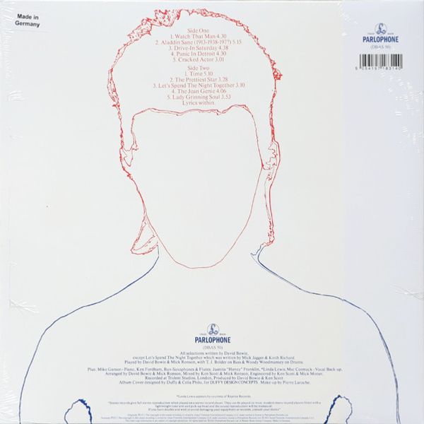 Виниловая пластинка DAVID BOWIE ALADDIN SANE 50TH ANNIVERSARY HALF SPEED MASTER VINYL