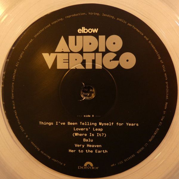 Виниловая пластинка ELBOW AUDIO VERTIGO LIMITED EDITION