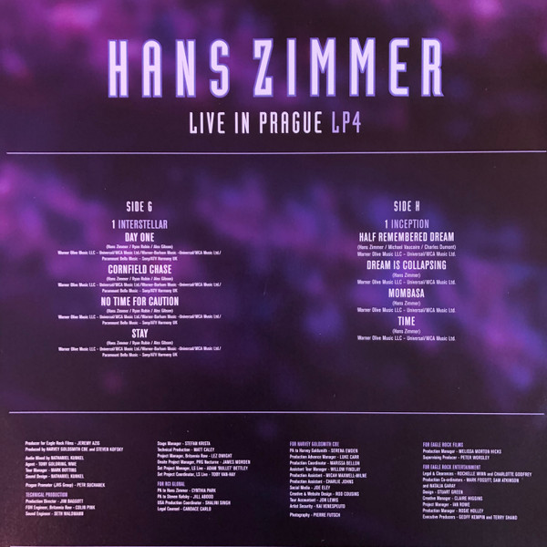 Виниловая пластинка HANS ZIMMER LIVE IN PRAGUE